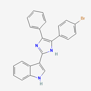 molecular formula C23H16BrN3 B3484990 3-[4-(4-bromophenyl)-5-phenyl-1H-imidazol-2-yl]-1H-indole 