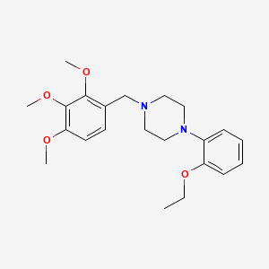 molecular formula C22H30N2O4 B3484995 1-(2-ethoxyphenyl)-4-(2,3,4-trimethoxybenzyl)piperazine 