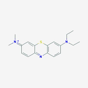 molecular formula C18H22N3S+ B348500 3-(Diethylamino)-7-(dimethylamino)phenothiazin-5-ium tetrachlorozincate (2:1) CAS No. 93941-83-4