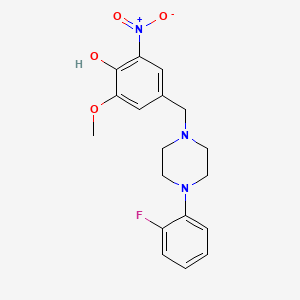 molecular formula C18H20FN3O4 B3485000 4-{[4-(2-fluorophenyl)-1-piperazinyl]methyl}-2-methoxy-6-nitrophenol 