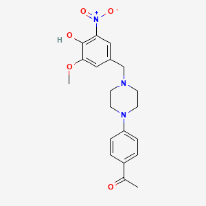 1-{4-[4-(4-hydroxy-3-methoxy-5-nitrobenzyl)-1-piperazinyl]phenyl}ethanone