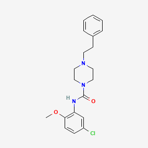 N-(5-chloro-2-methoxyphenyl)-4-(2-phenylethyl)-1-piperazinecarboxamide