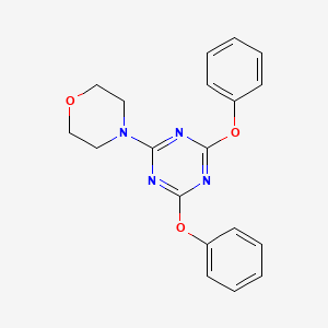 molecular formula C19H18N4O3 B3485042 2-(4-morpholinyl)-4,6-diphenoxy-1,3,5-triazine 