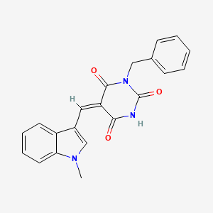 1-benzyl-5-[(1-methyl-1H-indol-3-yl)methylene]-2,4,6(1H,3H,5H)-pyrimidinetrione