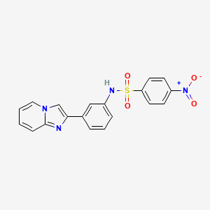 N-(3-{IMIDAZO[1,2-A]PYRIDIN-2-YL}PHENYL)-4-NITROBENZENE-1-SULFONAMIDE