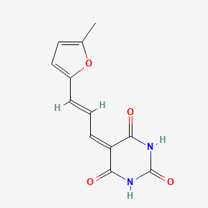 molecular formula C12H10N2O4 B3485077 5-[3-(5-methyl-2-furyl)-2-propen-1-ylidene]-2,4,6(1H,3H,5H)-pyrimidinetrione 