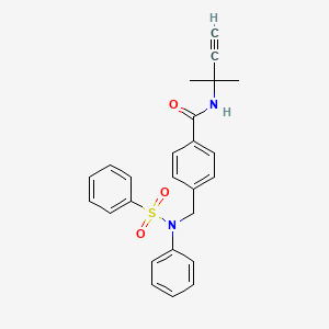 N-(1,1-dimethyl-2-propynyl)-4-{[(phenylsulfonyl)anilino]methyl}benzamide