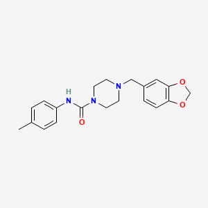 4-(1,3-benzodioxol-5-ylmethyl)-N-(4-methylphenyl)-1-piperazinecarboxamide