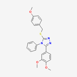 molecular formula C24H23N3O3S B3485110 3-(3,4-dimethoxyphenyl)-5-[(4-methoxybenzyl)thio]-4-phenyl-4H-1,2,4-triazole 