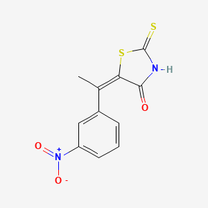 molecular formula C11H8N2O3S2 B3485113 5-[1-(3-nitrophenyl)ethylidene]-2-thioxo-1,3-thiazolidin-4-one 