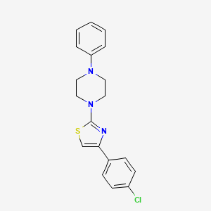 molecular formula C19H18ClN3S B3485136 1-[4-(4-chlorophenyl)-1,3-thiazol-2-yl]-4-phenylpiperazine 