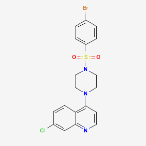 molecular formula C19H17BrClN3O2S B3485167 4-{4-[(4-bromophenyl)sulfonyl]-1-piperazinyl}-7-chloroquinoline 