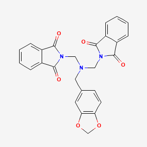 2,2'-[[(1,3-benzodioxol-5-ylmethyl)imino]bis(methylene)]bis(1H-isoindole-1,3(2H)-dione)