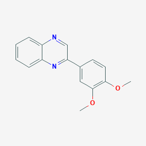 molecular formula C16H14N2O2 B3485209 2-(3,4-dimethoxyphenyl)quinoxaline 