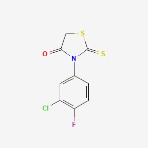 molecular formula C9H5ClFNOS2 B3485241 3-(3-chloro-4-fluorophenyl)-2-thioxo-1,3-thiazolidin-4-one 