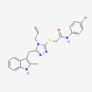 molecular formula C23H22BrN5OS B3485267 2-({4-allyl-5-[(2-methyl-1H-indol-3-yl)methyl]-4H-1,2,4-triazol-3-yl}thio)-N-(4-bromophenyl)acetamide 