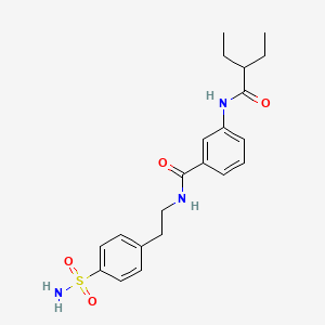 N-{2-[4-(aminosulfonyl)phenyl]ethyl}-3-[(2-ethylbutanoyl)amino]benzamide