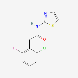 molecular formula C11H8ClFN2OS B3485313 2-(2-chloro-6-fluorophenyl)-N-1,3-thiazol-2-ylacetamide 