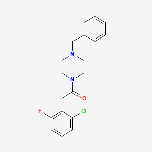 molecular formula C19H20ClFN2O B3485323 1-benzyl-4-[(2-chloro-6-fluorophenyl)acetyl]piperazine 