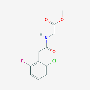 molecular formula C11H11ClFNO3 B3485329 methyl N-[(2-chloro-6-fluorophenyl)acetyl]glycinate 