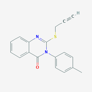 molecular formula C18H14N2OS B348533 3-(4-methylphenyl)-2-(2-propynylsulfanyl)-4(3H)-quinazolinone CAS No. 330833-69-7