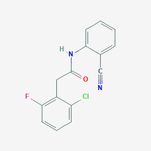 molecular formula C15H10ClFN2O B3485351 2-(2-chloro-6-fluorophenyl)-N-(2-cyanophenyl)acetamide 