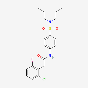 2-(2-chloro-6-fluorophenyl)-N-[4-(dipropylsulfamoyl)phenyl]acetamide