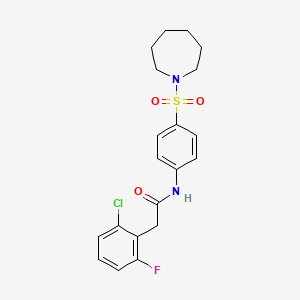 N-[4-(1-azepanylsulfonyl)phenyl]-2-(2-chloro-6-fluorophenyl)acetamide