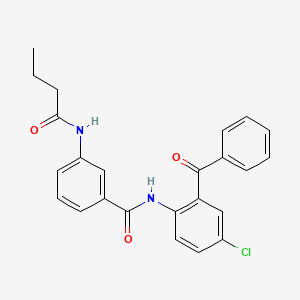 N-(2-BENZOYL-4-CHLOROPHENYL)-3-BUTANAMIDOBENZAMIDE