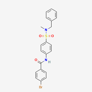 molecular formula C21H19BrN2O3S B3485391 N-{4-[benzyl(methyl)sulfamoyl]phenyl}-4-bromobenzamide 