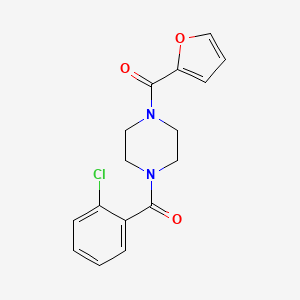 molecular formula C16H15ClN2O3 B3485409 1-(2-chlorobenzoyl)-4-(2-furoyl)piperazine 