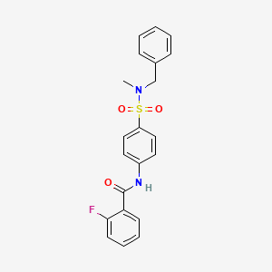 N-{4-[benzyl(methyl)sulfamoyl]phenyl}-2-fluorobenzamide