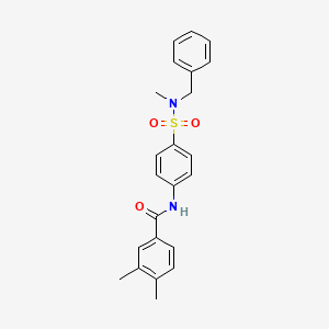 molecular formula C23H24N2O3S B3485431 N-{4-[benzyl(methyl)sulfamoyl]phenyl}-3,4-dimethylbenzamide 