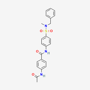 4-(acetylamino)-N-(4-{[benzyl(methyl)amino]sulfonyl}phenyl)benzamide