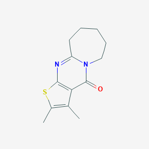 molecular formula C13H16N2OS B348545 2,3-Dimethyl-7,8,9,10-tetrahydrothieno[2',3':4,5]pyrimido[1,2-a]azepin-4(6H)-one CAS No. 329059-82-7