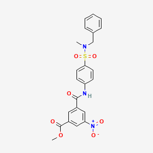 molecular formula C23H21N3O7S B3485452 METHYL 3-[(4-{[BENZYL(METHYL)AMINO]SULFONYL}ANILINO)CARBONYL]-5-NITROBENZOATE 