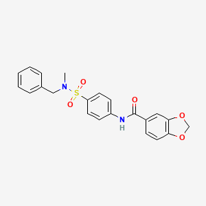 N-{4-[BENZYL(METHYL)SULFAMOYL]PHENYL}-2H-1,3-BENZODIOXOLE-5-CARBOXAMIDE