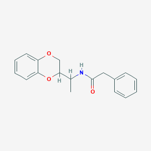 N-[1-(2,3-dihydro-1,4-benzodioxin-2-yl)ethyl]-2-phenylacetamide