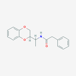 molecular formula C18H19NO3 B348546 N-[1-(2,3-dihydro-1,4-benzodioxin-2-yl)ethyl]-2-phenylacetamide CAS No. 57047-91-3