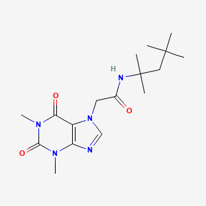 molecular formula C17H27N5O3 B3485469 2-(1,3-DIMETHYL-2,6-DIOXO-2,3,6,7-TETRAHYDRO-1H-PURIN-7-YL)-N-(2,4,4-TRIMETHYLPENTAN-2-YL)ACETAMIDE 