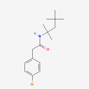 molecular formula C16H24BrNO B3485495 2-(4-bromophenyl)-N-(2,4,4-trimethylpentan-2-yl)acetamide 