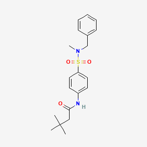 N-(4-{[benzyl(methyl)amino]sulfonyl}phenyl)-3,3-dimethylbutanamide