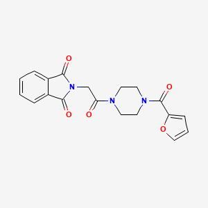 molecular formula C19H17N3O5 B3485508 2-{2-[4-(FURAN-2-CARBONYL)PIPERAZIN-1-YL]-2-OXOETHYL}-2,3-DIHYDRO-1H-ISOINDOLE-1,3-DIONE 