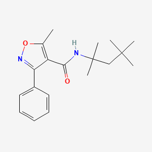 molecular formula C19H26N2O2 B3485510 5-methyl-3-phenyl-N-(1,1,3,3-tetramethylbutyl)-4-isoxazolecarboxamide 