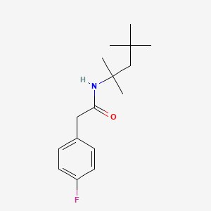 molecular formula C16H24FNO B3485514 2-(4-fluorophenyl)-N-(2,4,4-trimethylpentan-2-yl)acetamide 