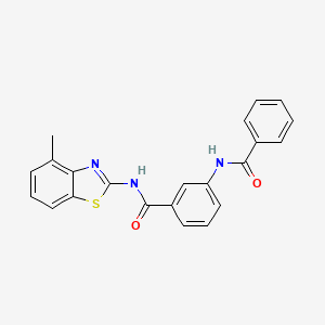 3-benzamido-N-(4-methyl-1,3-benzothiazol-2-yl)benzamide