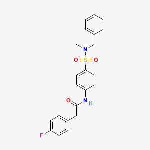 N-{4-[benzyl(methyl)sulfamoyl]phenyl}-2-(4-fluorophenyl)acetamide