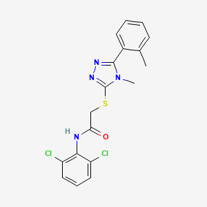 N-(2,6-dichlorophenyl)-2-{[4-methyl-5-(2-methylphenyl)-4H-1,2,4-triazol-3-yl]thio}acetamide