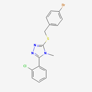 3-[(4-bromobenzyl)thio]-5-(2-chlorophenyl)-4-methyl-4H-1,2,4-triazole