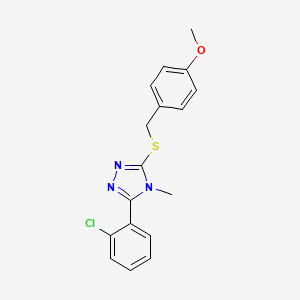 molecular formula C17H16ClN3OS B3485571 3-(2-chlorophenyl)-5-[(4-methoxybenzyl)thio]-4-methyl-4H-1,2,4-triazole 